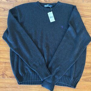 Dark Grey Sweater NWT XXL Polo Ralph Lauren 100% Cotton